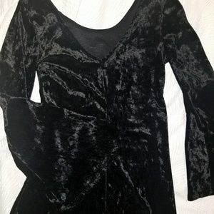 Super cute black velvet dress